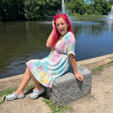 Watercolor pastel dress