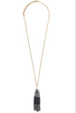 Tassel necklace (black tones)