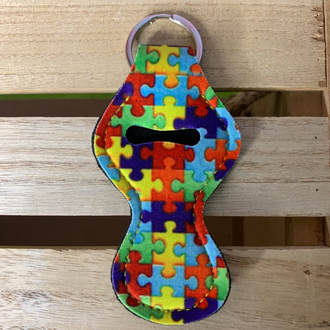 Puzzle piece chapstick holder