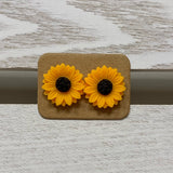 Sunflower stud earring